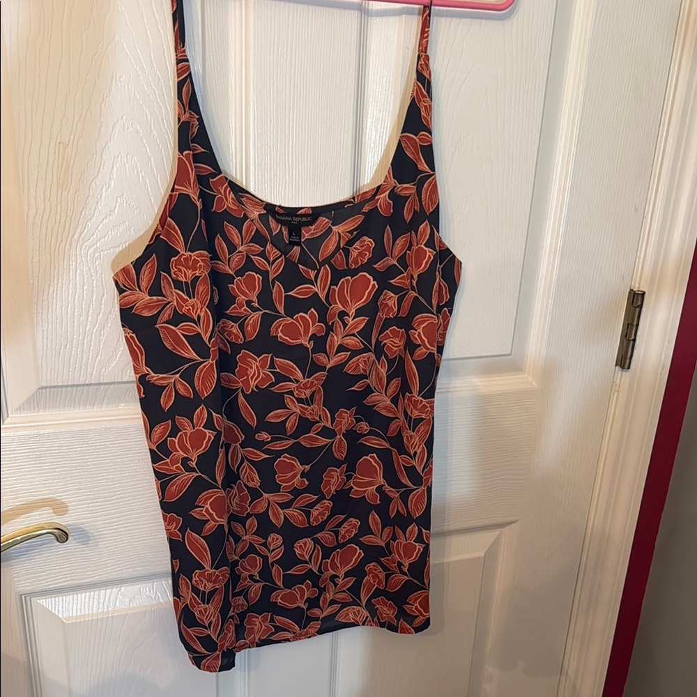 Banana Republic Orange Fitted Camisole Tank Top